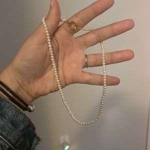 Gorjana Parker Pearl Necklace 16”